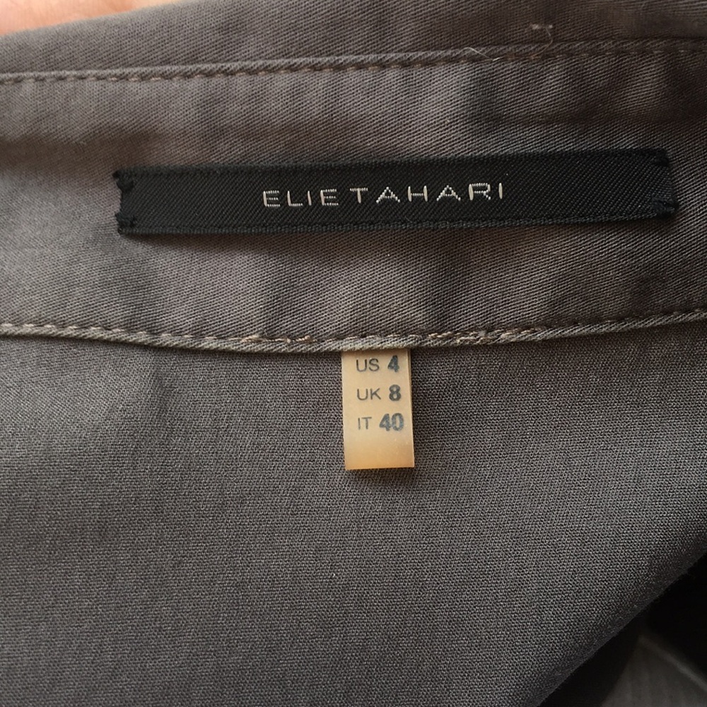Grey Elie Tahari Shirt Dress. Size 4. - Picture 3 of 4